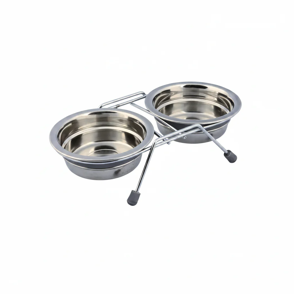 Trixie Eat on Feet Anti-Rattle Steel Bowl Set for Dogs - 250ML