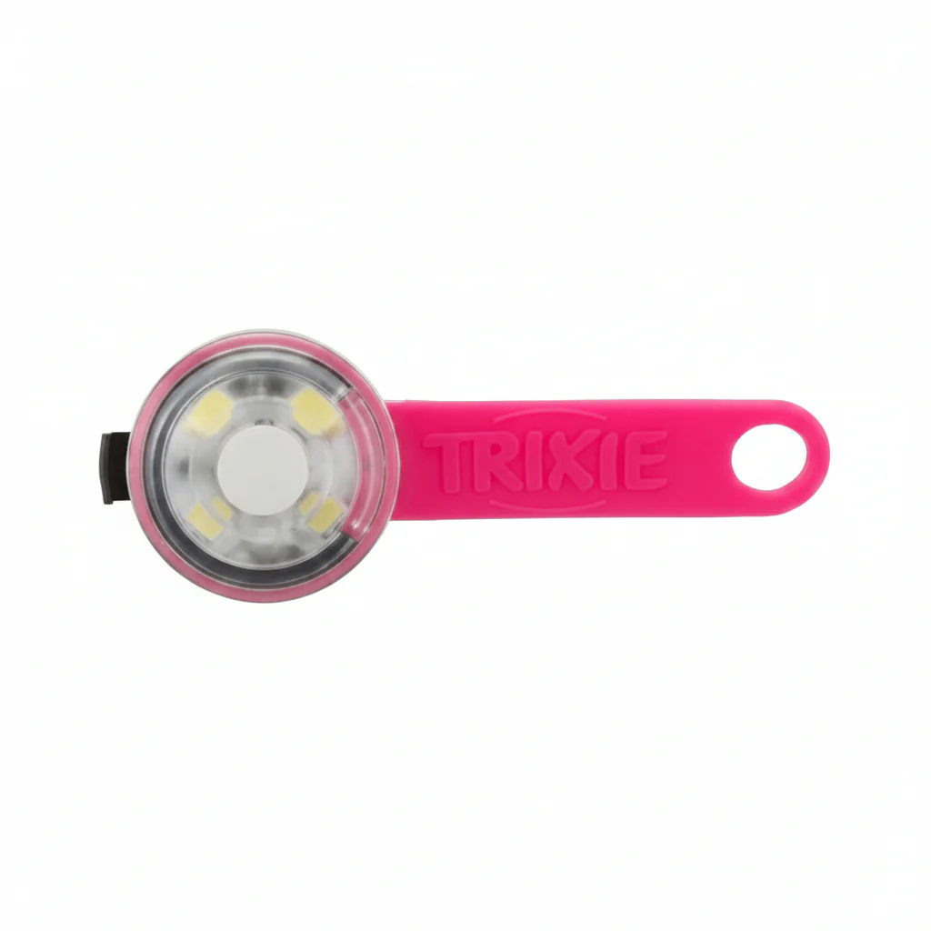 Trixie Flasher Clip for Dog PINK - 2.4X8CM
