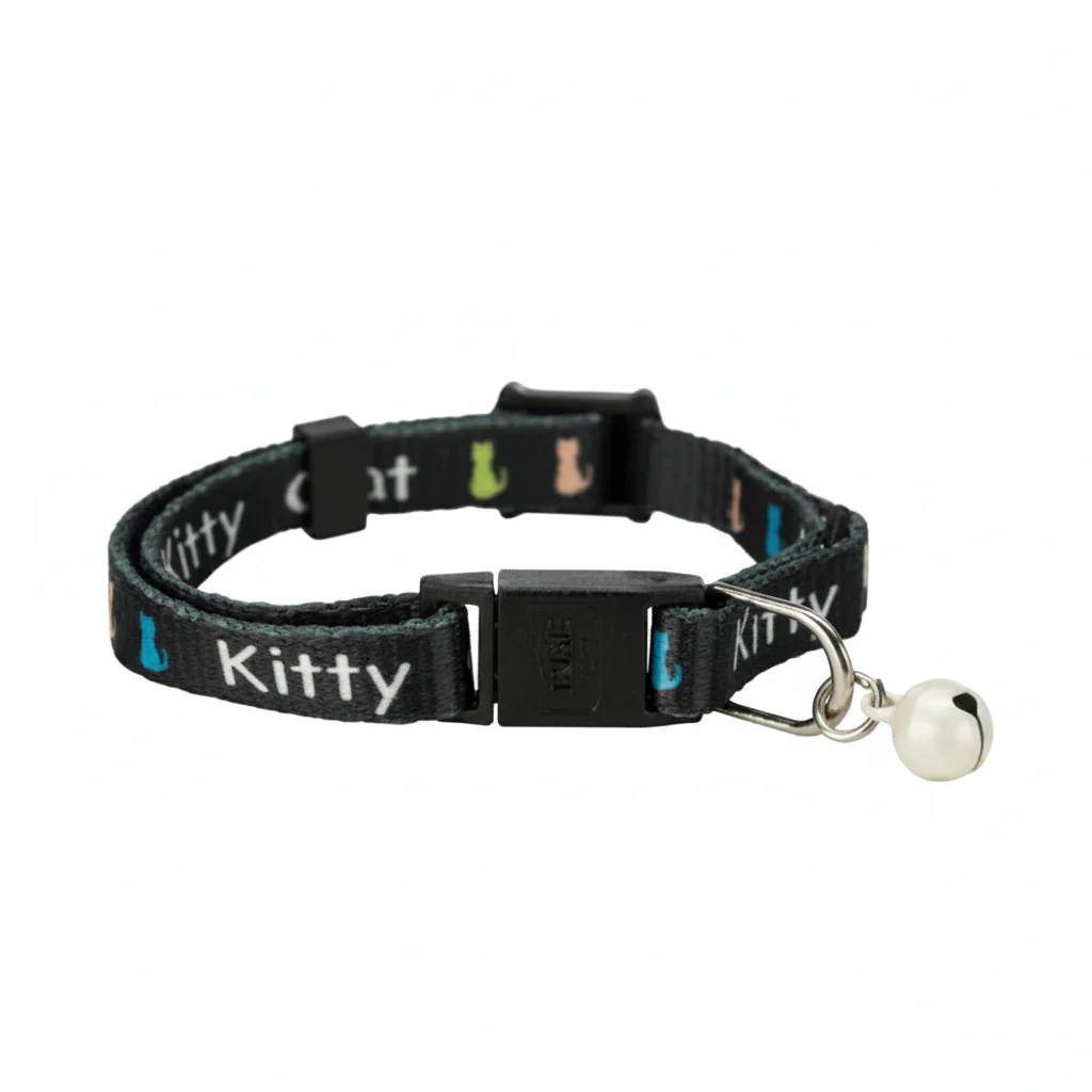 Trixie Kitty Cat Collar for Kittens BLACK - 18CM