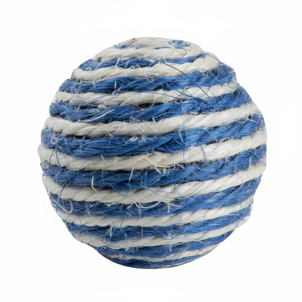 Trixie Sisal Ball Toy for Cats BLUE - 6M
