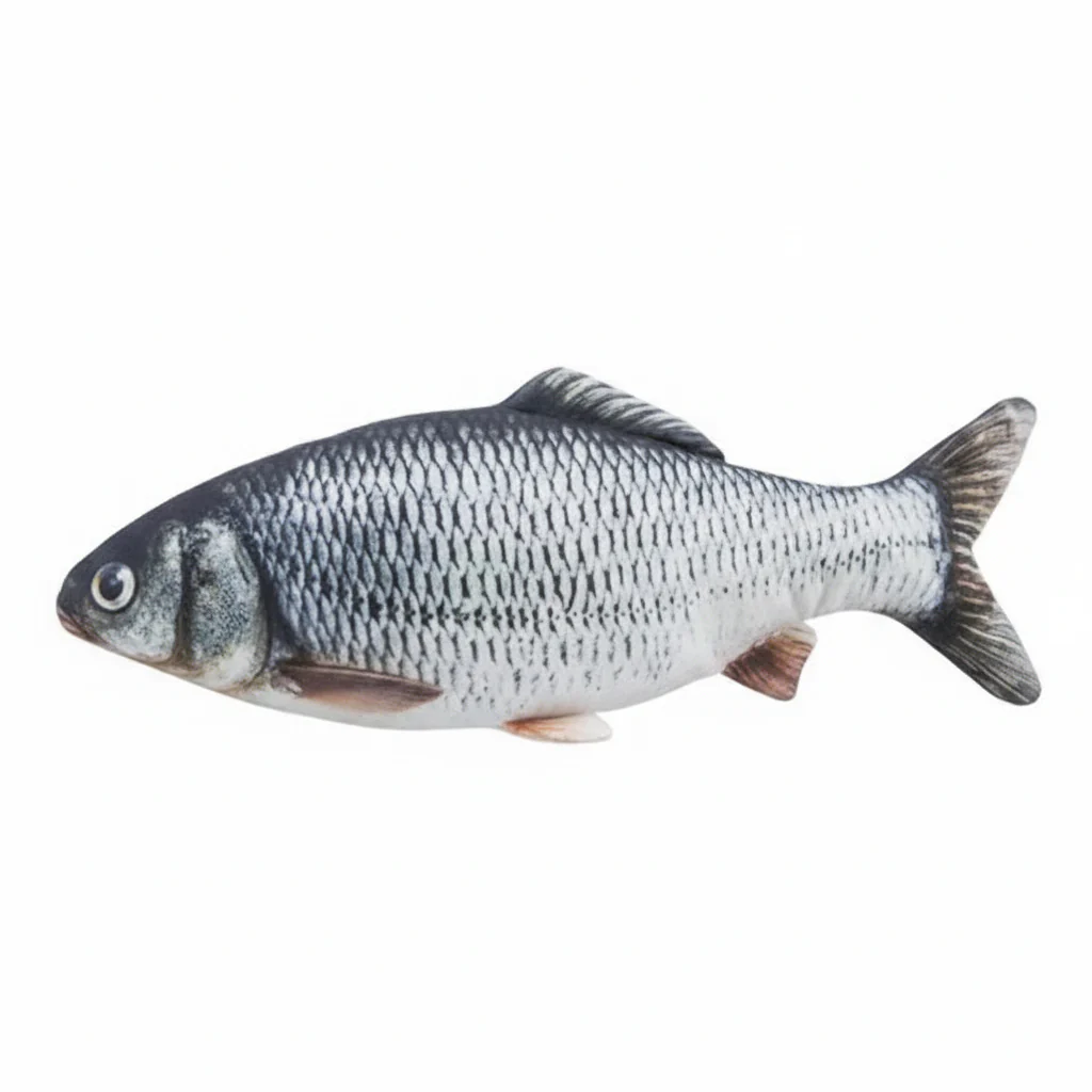 Trixie Wiggly Fish with Catnip GREY - 30CM