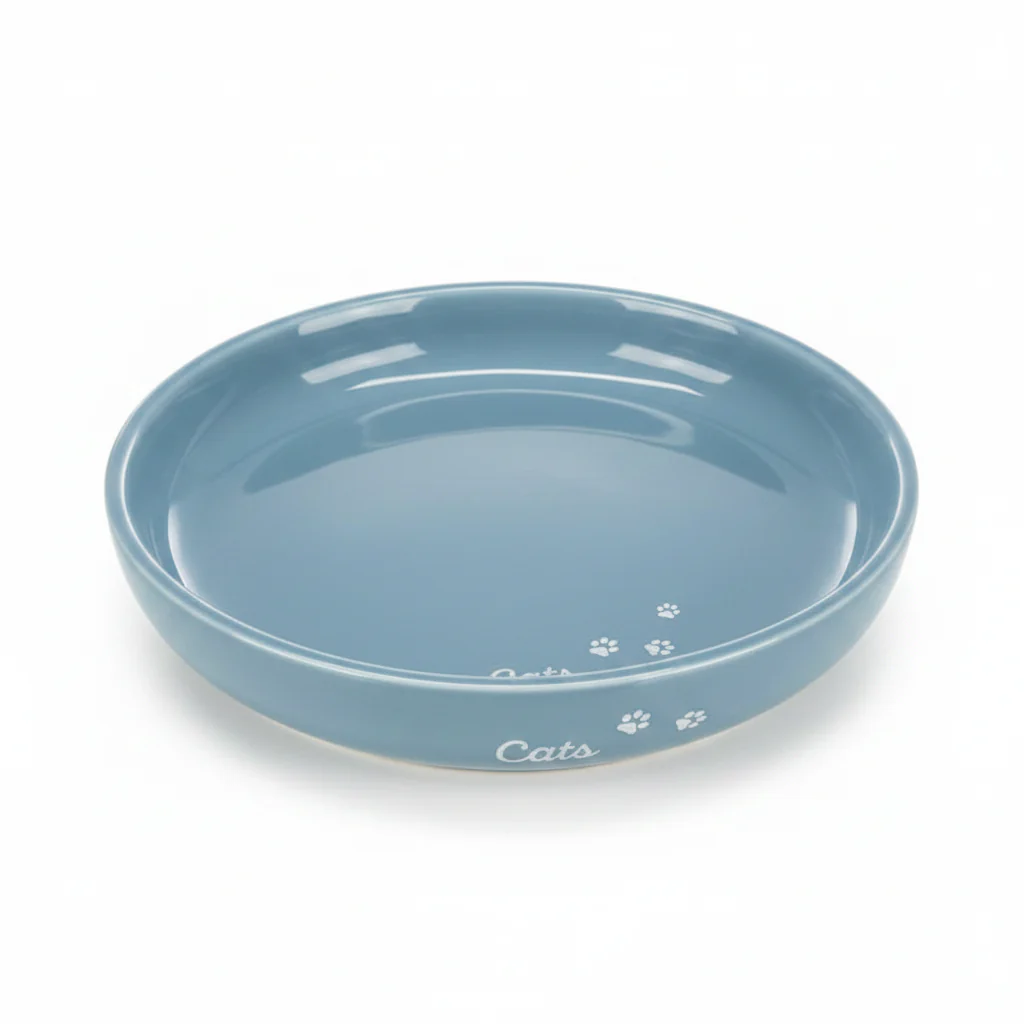 Trixie XXL Ceramic Bowl Shallow Version for Cats BLUE - 18CM