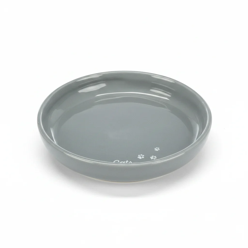 Trixie XXL Ceramic Bowl Shallow Version for Cats GREY - 18CM