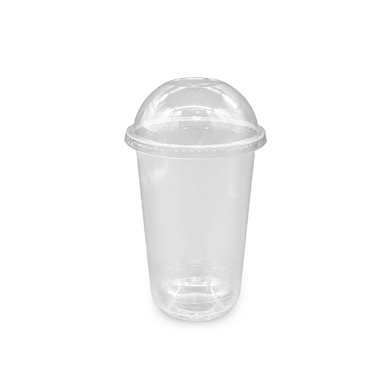 U-Shaped RPET Cups With Lid 92mm- Disposable Cold Drink Cups - Image 12