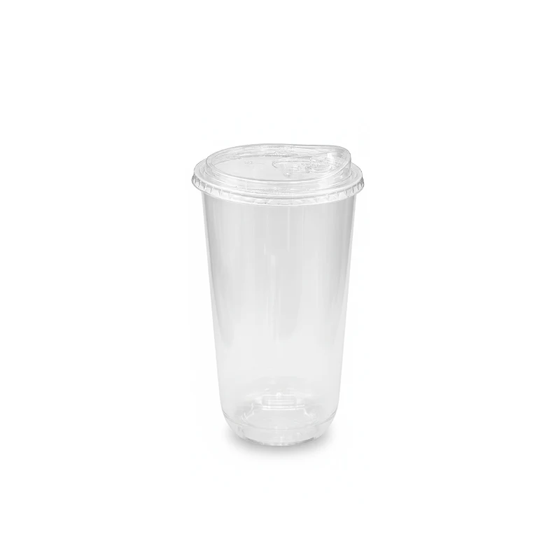 U-Shaped RPET Cups With Lid 92mm- Disposable Cold Drink Cups - Image 18