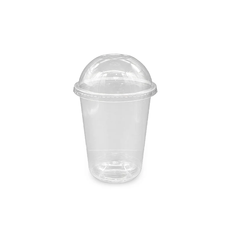 U-Shaped RPET Cups With Lid 92mm- Disposable Cold Drink Cups - Image 8