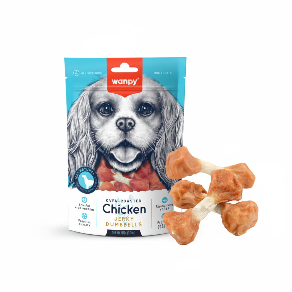 Wanpy Chicken Jerky Dumbbells 100g