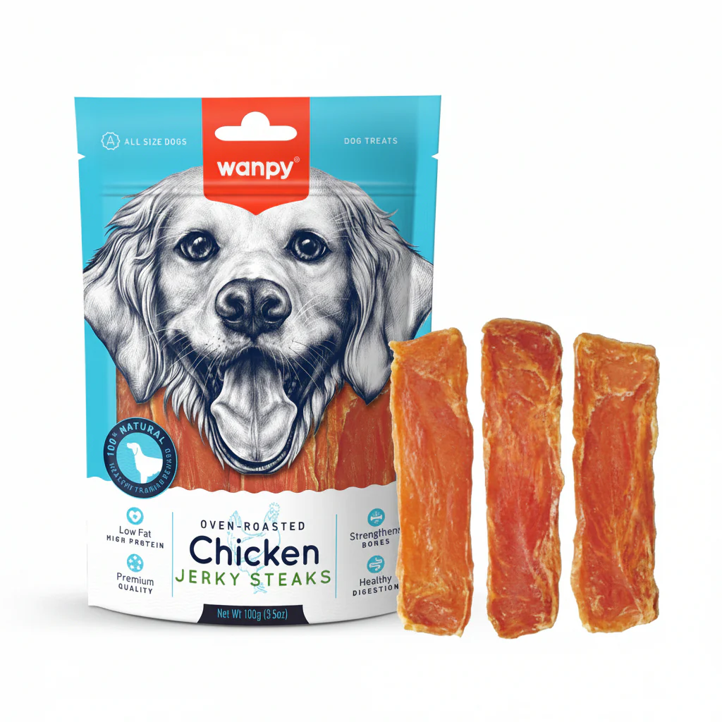 Wanpy Chicken Jerky Steaks 100g