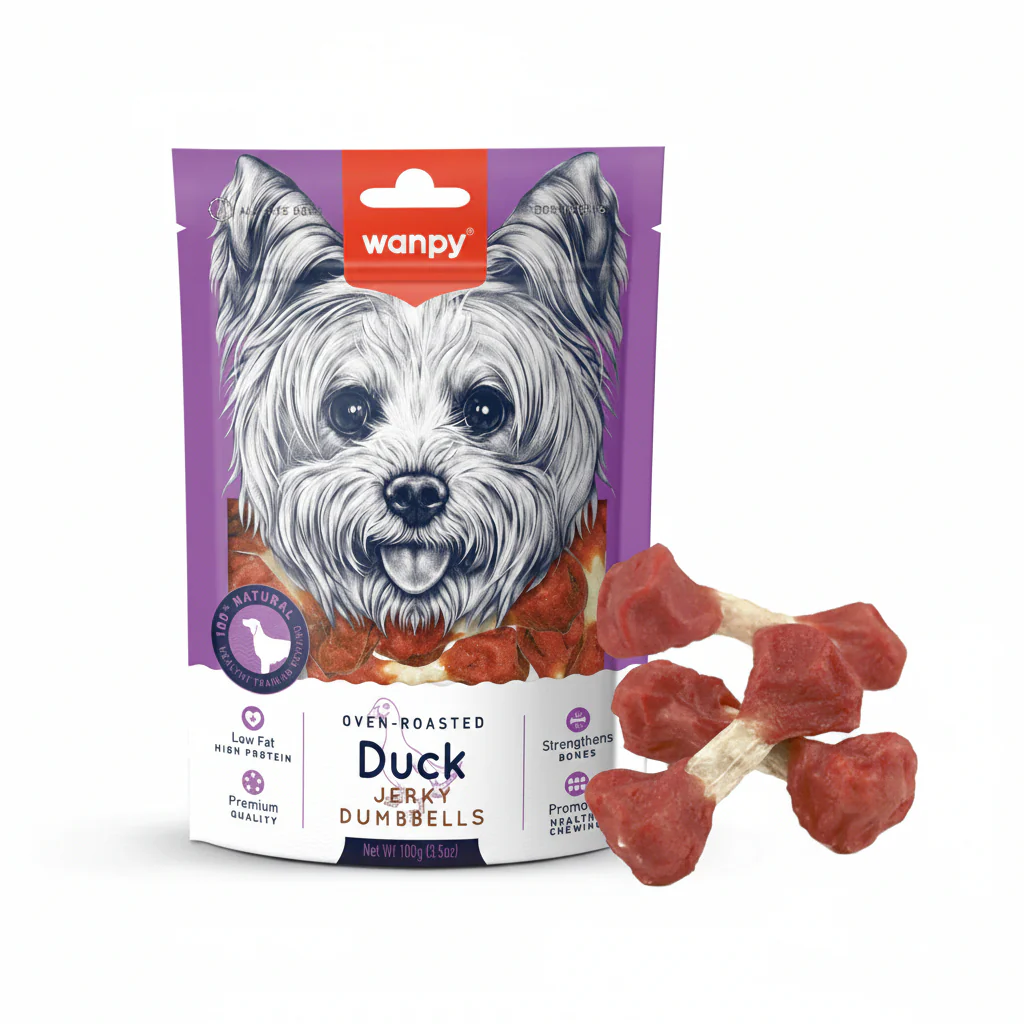 Wanpy Duck Jerky Dumbbells 100g
