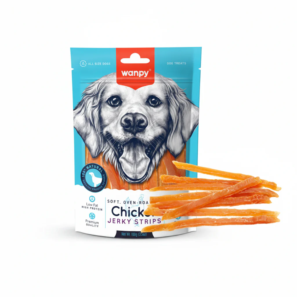 Wanpy Soft Chicken Jerky Strips 100g