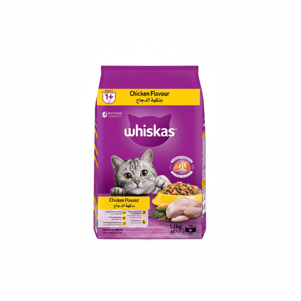 Whiskas Adult Chicken Dry Cat Food - 1.2KG