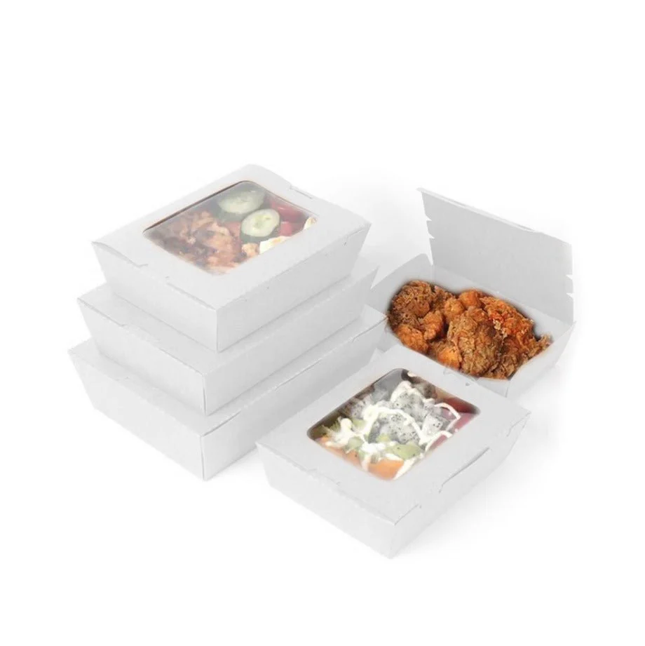 White Lunch Box With Window  Takeaway Packaging - Image 3