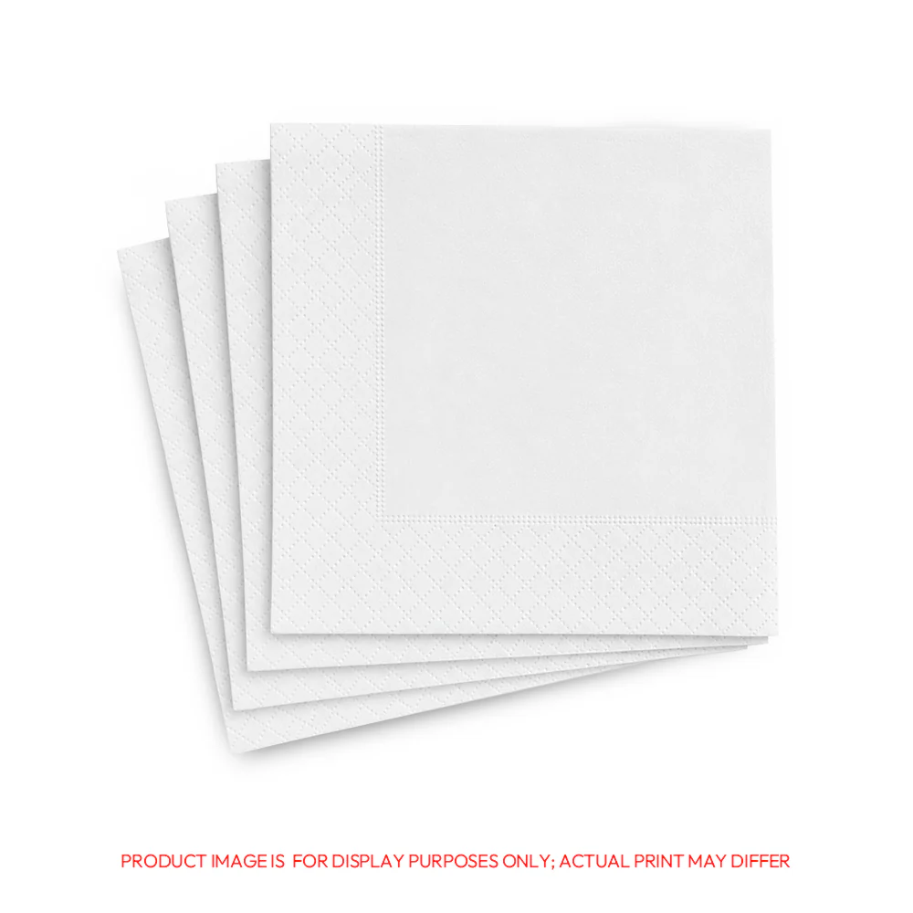 White Paper Napkin - 50 PCS Pack | Disposable Table Tissue for Restaurants, Cafes & Catering UAE