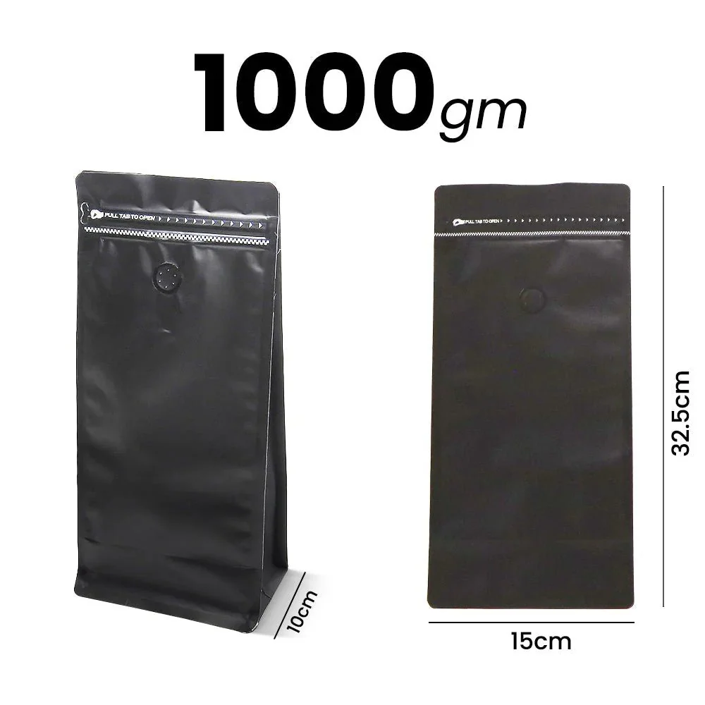 Black Reclosable Coffee Pouch Fresh & Airtight - Image 10