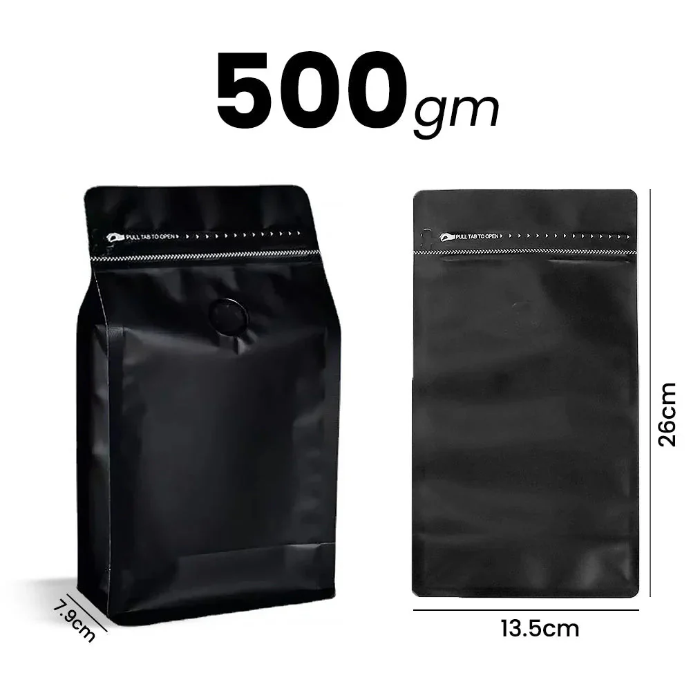 Black Reclosable Coffee Pouch Fresh & Airtight - Image 8