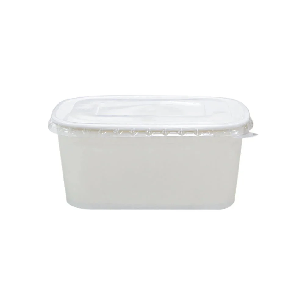 White Rectangular Paper Containers with Lids - Image 3