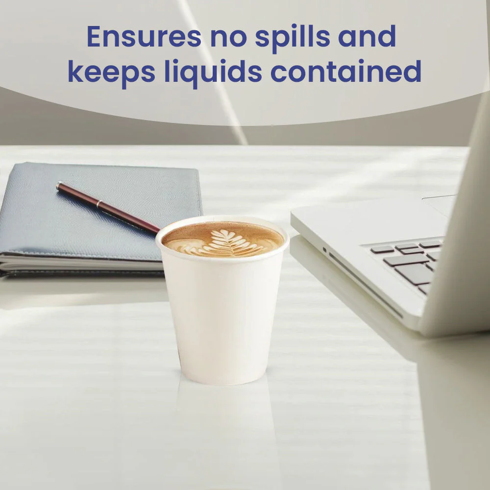 White Single Wall Paper Cup  Disposable Beverage Cup - Image 10