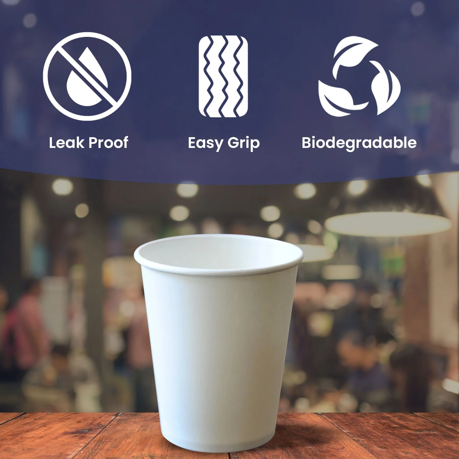 White Single Wall Paper Cup  Disposable Beverage Cup - Image 8