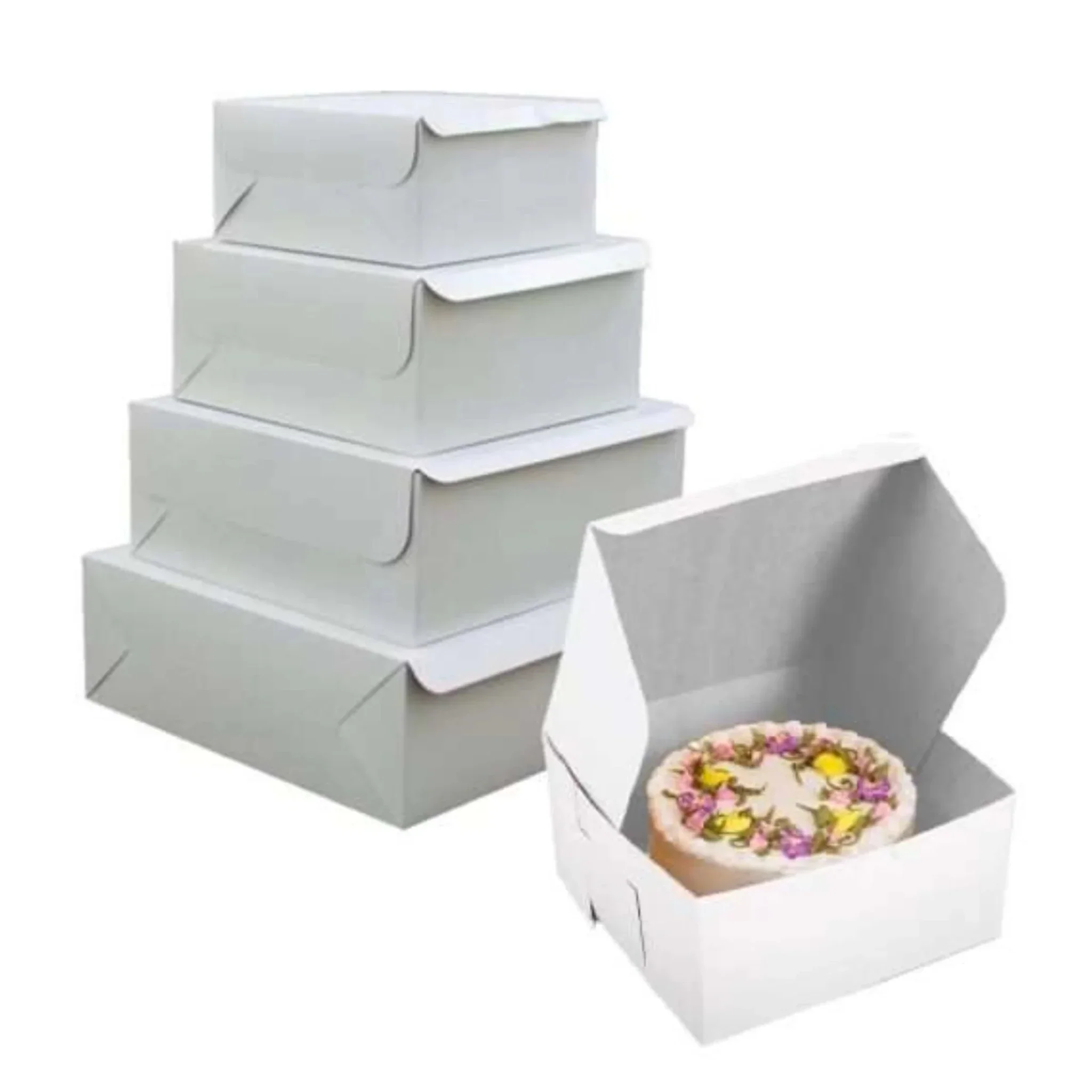 White Square Cake Boxes Bakery & Pastry Packaging