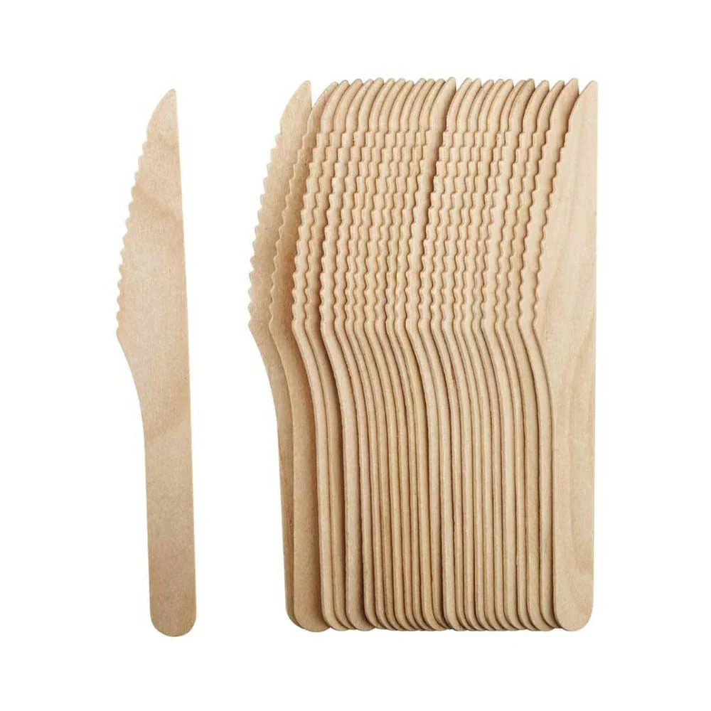 Wooden Knife 16cm Unwrapped 100 PCS PKT