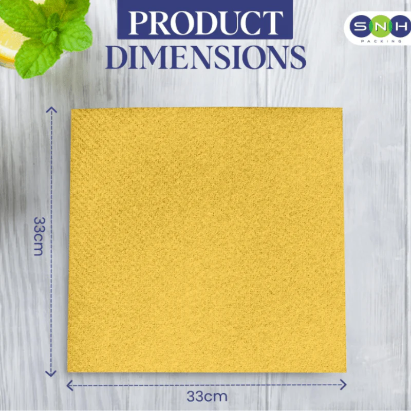Yellow Cocktail Paper Napkins  2Ply | 50 PCS PKT - Image 2