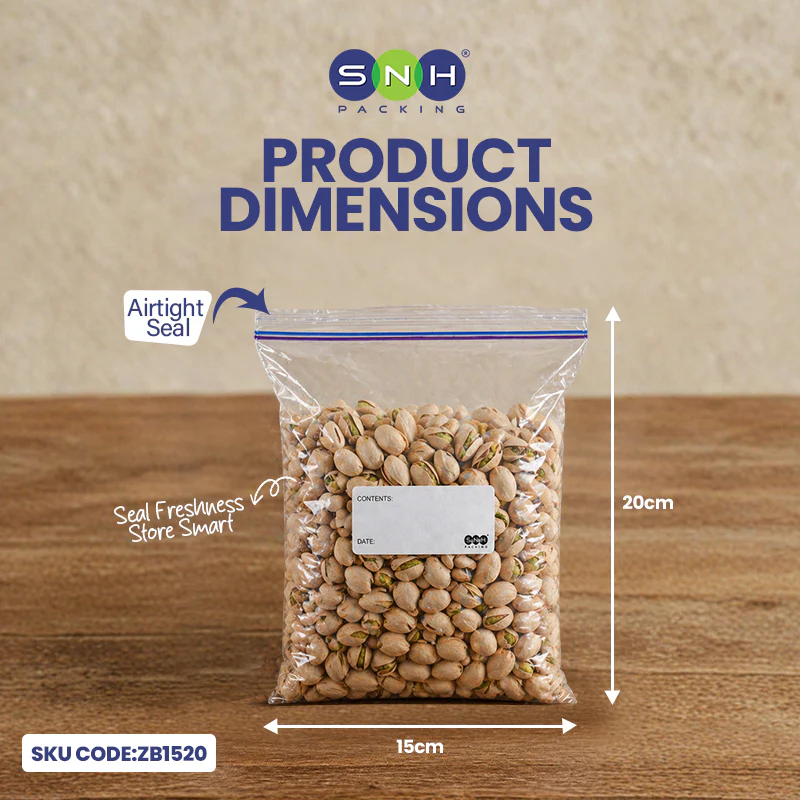 Zipper Bags 100 PCS PKT  Reusable Storage Bags - Image 3