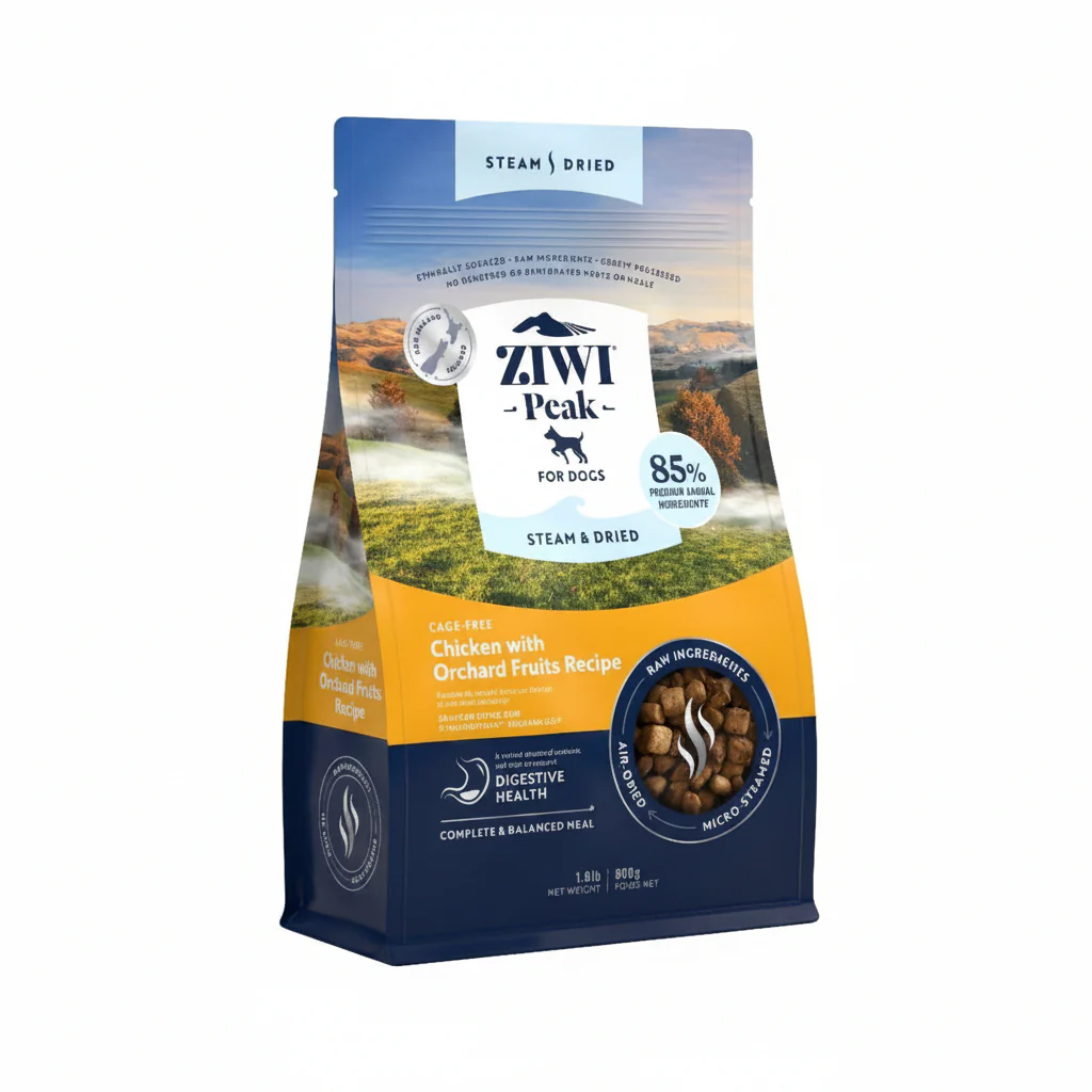 ZIWI Peak Steam & Dried Grass-Fed Lamb with Green Vegetables Recipe Dry Dog Food 800G